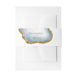 Bandeau De Faire-part Mariage d'or Agate Pearl