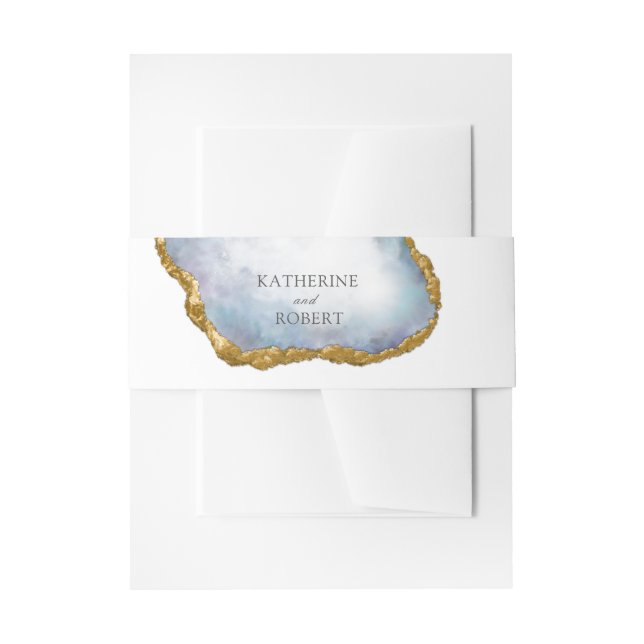 Bandeau De Faire-part Mariage d'or Agate Pearl (Devant example)