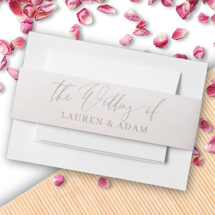 Bandeau De Faire-part Mariage d'or Rose moderne de l'Invitation Belly Ba
