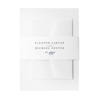 Bandeau De Faire-part Mariage Élégant Classique avec Typographie Bleu Ma