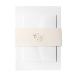 Bandeau De Faire-part Mariage élégant et classique dans les tons sables