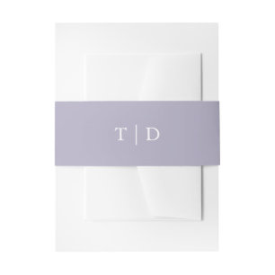 Bandeau De Faire-part Mariage élégant lilas monogramme moderne