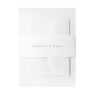 Bandeau De Faire-part Mariage Élégant Minimaliste Monogramme Or