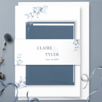 Mariage Élégant Moderne et Minimal Bleu
