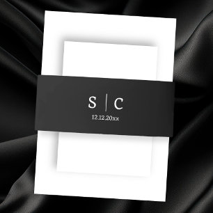 Bandeau De Faire-part Mariage élégant moderne Monogrammé