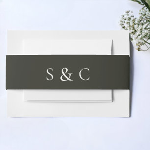 Bandeau De Faire-part Mariage élégant Monogrammé