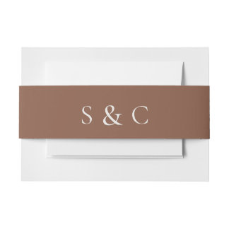 Bandeau De Faire-part Mariage élégant Monogrammé