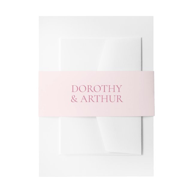 Bandeau De Faire-part Mariage élégant rose moderne (Devant example)