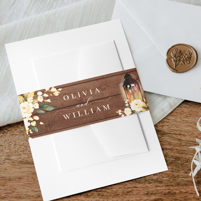 Bandeau De Faire-part Mariage en bois rustique Rose (Créateur téléchargé)