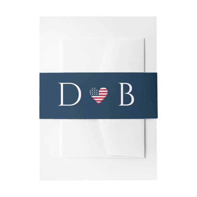 Bandeau De Faire-part MARIAGE en couple USA (Devant example)