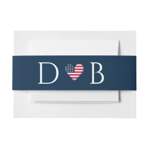 Bandeau De Faire-part MARIAGE en couple USA