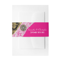 Mariage en dentelle blanche rose noir et or damass