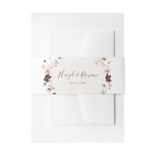 Bandeau De Faire-part Mariage Fleur sauvage de Cuivre Bourgogne