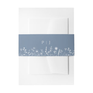 Bandeau De Faire-part Mariage Fleur sauvage de périphérique minimaliste