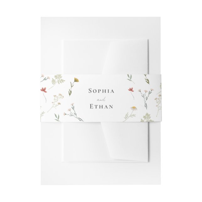 Bandeau De Faire-part Mariage Fleur sauvage Leander (Devant example)