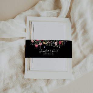 Bandeau De Faire-part Mariage Fleur sauvage multicouleur de jardin