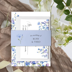 Bandeau De Faire-part Mariage Fleur sauvage Periwinkle Lilac