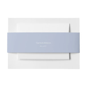 Bandeau De Faire-part Mariage floral à aquarelle bleue