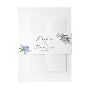 Bandeau De Faire-part Mariage floral bleu printemps