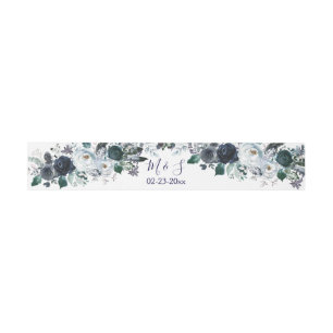 Bandeau De Faire-part Mariage floral de la tribu des Boho de la Marine