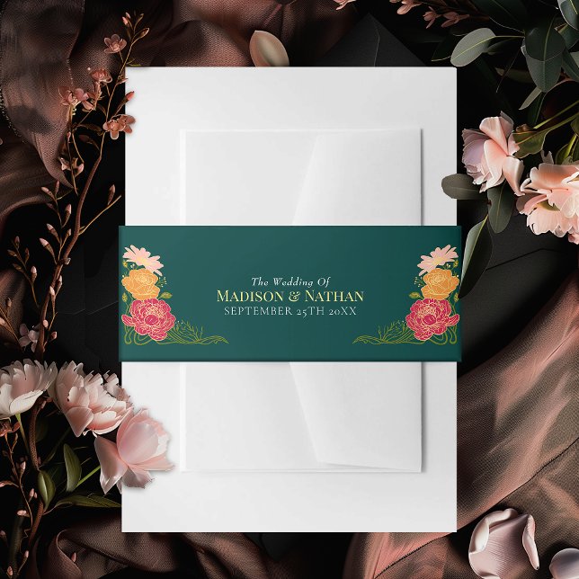 Bandeau De Faire-part Mariage floral du jardin enchanté (Créateur téléchargé)