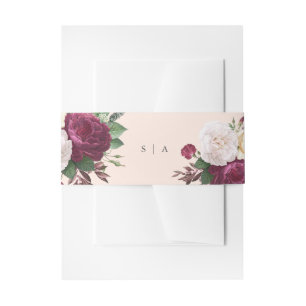 Bandeau De Faire-part Mariage Floral Élégant