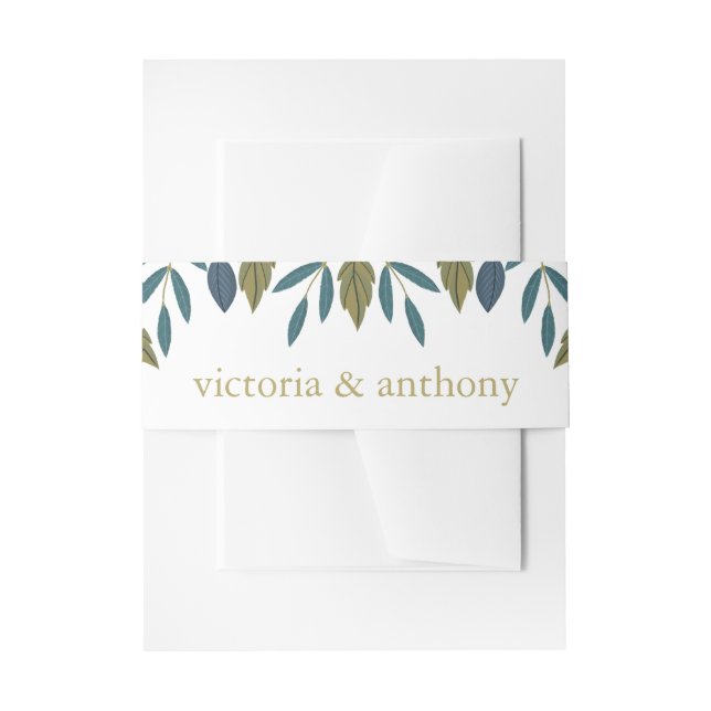 Bandeau De Faire-part Mariage floral feuille rustique (Devant example)