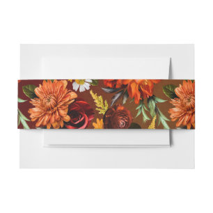 Bandeau De Faire-part Mariage floral foncé élégant coucher de soleil d'é
