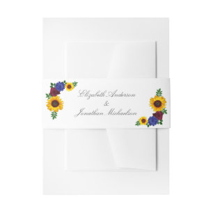 Bandeau De Faire-part Mariage floral Rose de tournesol