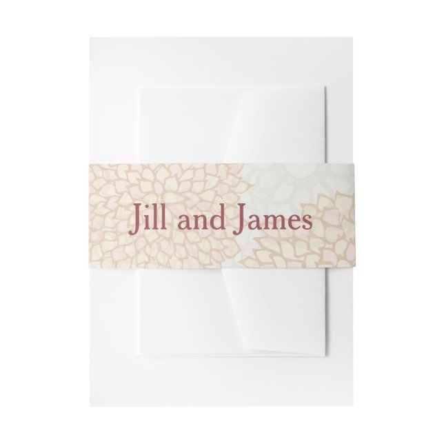 Bandeau De Faire-part Mariage floral rustique (Devant example)