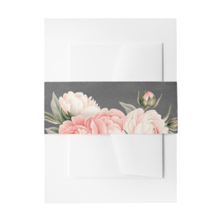 Bandeau De Faire-part Mariage Floral Tableau Noir Vintage