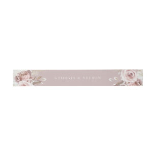 Bandeau De Faire-part Mariage florale luxueuse