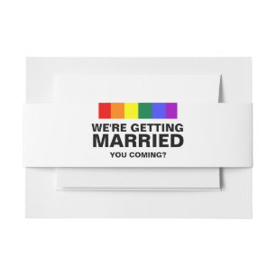 Bandeau De Faire-part Mariage Gay Arc-en-ciel Vous Venez