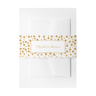 Bandeau De Faire-part Mariage Gold Champagne Bubbles