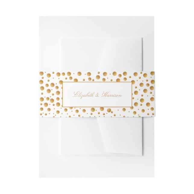 Bandeau De Faire-part Mariage Gold Champagne Bubbles (Devant example)