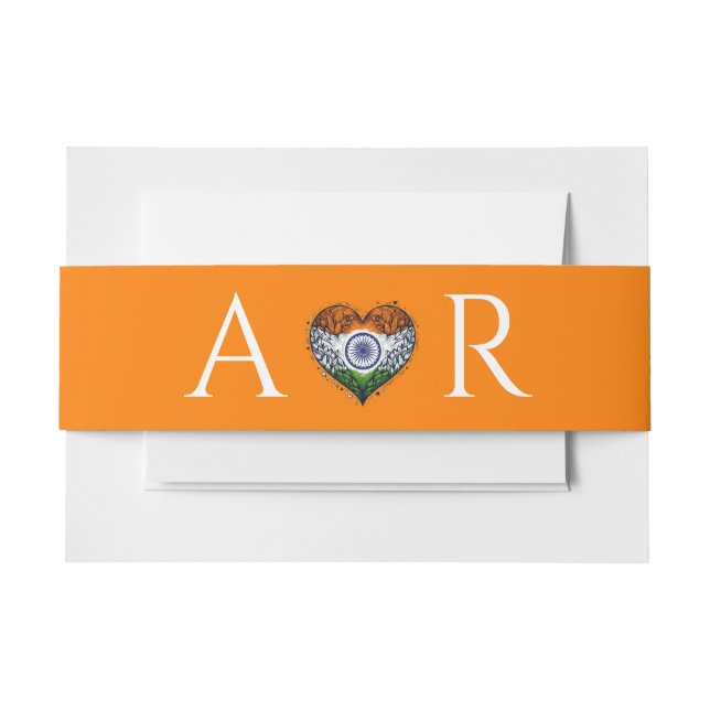 Bandeau De Faire-part Mariage indien Couple (Devant Example)