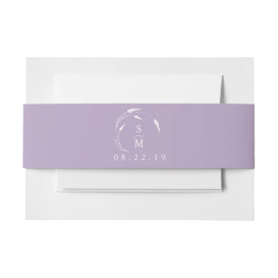 Bandeau De Faire-part Mariage Lavande Monogramme