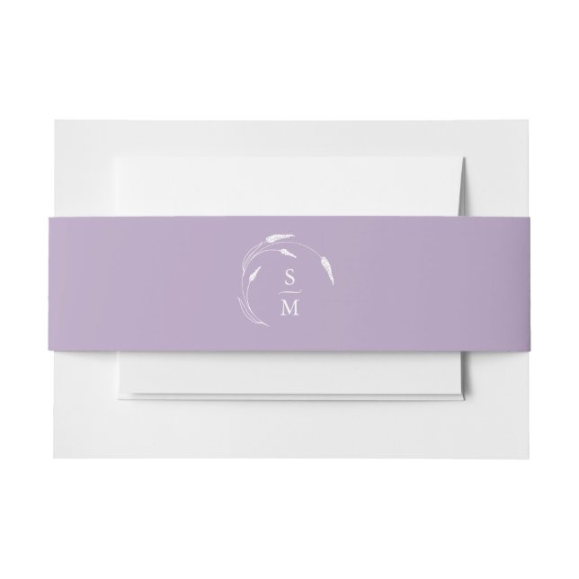 Bandeau De Faire-part Mariage Lavande Monogramme (Devant Example)
