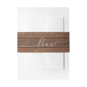Bandeau De Faire-part Mariage Love Texte Sur Le Bois