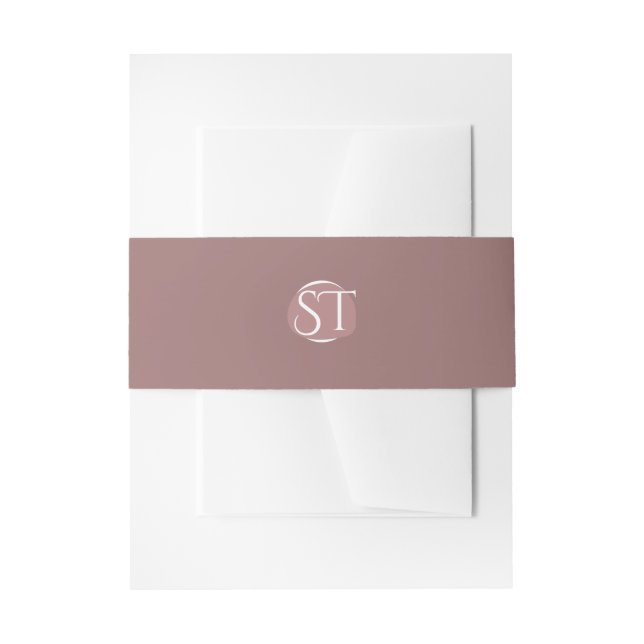 Bandeau De Faire-part Mariage Mauve Monogram (Devant example)