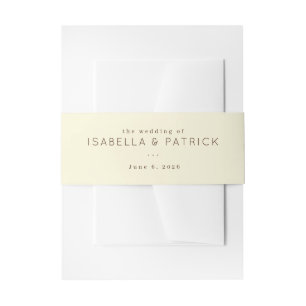Bandeau De Faire-part Mariage Minimaliste Élégant Beige