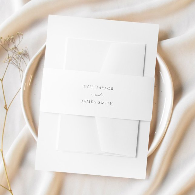 Bandeau De Faire-part Mariage minimaliste élégant de script classique (Créateur téléchargé)