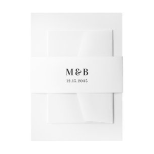 Bandeau De Faire-part Mariage Minimaliste Initiales Typographie Couple