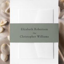 Mariage Minimaliste Typographie Verte Thym