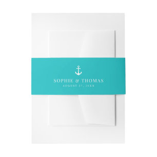 Bandeau De Faire-part Mariage moderne classique ancre couleur modifiable