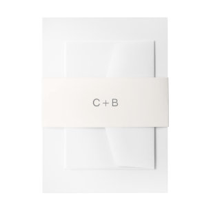 Bandeau De Faire-part Mariage Moderne Monogramme Neutre