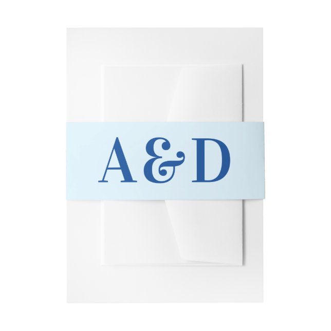 Bandeau De Faire-part Mariage Monogram Belly Band pour Ocean Waves Suite (Devant example)