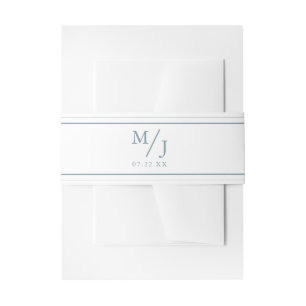 Bandeau De Faire-part mariage monogramme double minimaliste moderne