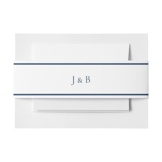 Bandeau De Faire-part Mariage Monogramme simple (Devant Example)