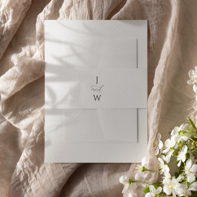 Bandeau De Faire-part Mariage monogramme simple et élégant (Créateur téléchargé)